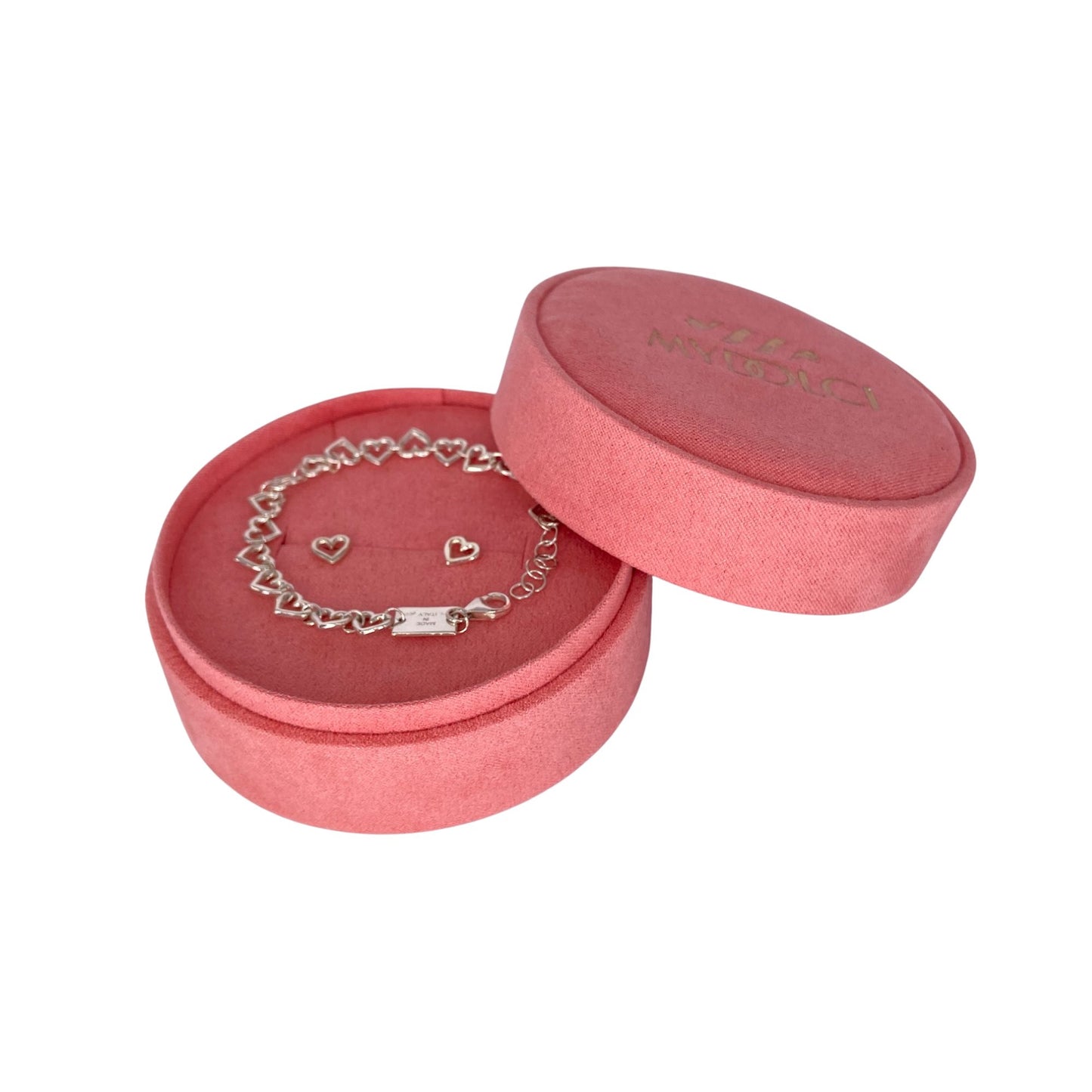 Multi-Heart Sterling Silver Bracelet for Girls